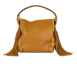 Eloise Fringe Hobo, Leather, Mustard, DB/E, 3*